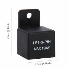 Universal 2 Pin Motorcycles LED Light Turn Flasher Relay Signal Rate Control Hyper Flash, LED Light Turn Flasher