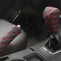 2 PCS Car Hand Brake Cover Shift Knob Gear Stick Cushion Sets Cover Car Accessory Interior Decoration Pad, 2 PCS Red, 2 PCS Red White