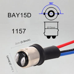 1 Pair 1157 / BAY15D Bulb Holder Base Male Socket with Wire, 1157 / BAY15D