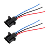 1 Pair H13 Bulb Holder Base Male Socket with Wire, H13