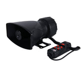 HJS-78005 12V 60W 300dB Car Electric Alarm Air Horn Siren Speaker 5 Sound Tone/ 3 Sound Tone Super Loud With Mic, Cable Length: 60cm, HJS-78005