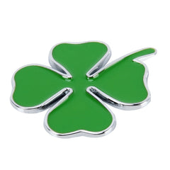 Four Leaf Clover Herb Luck Symbol Badge Emblem Labeling Sticker Styling Car Dashboard Decoration, Size: 4*3.3cm, Size: 4x3.3cm