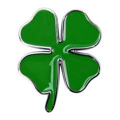 Four Leaf Clover Herb Luck Symbol Badge Emblem Labeling Sticker Styling Car Dashboard Decoration, Size: 4*3.3cm, Size: 4x3.3cm