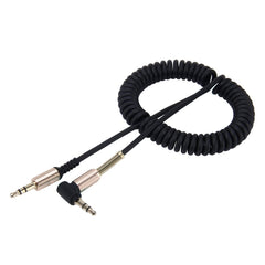 3.5mm 3-pole Male to Male Plug Audio AUX Retractable Coiled Cable, Length: 1.5m, Length: 1.5m(Black), Length: 1.5m (Red)