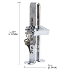Car Auto Stainless Steel Anti-theft Clutch Lock Car Brake Safety Lock Tool Accelerator Pedal Lock with Keys Suitable for Clutch Height Under 19.5cm, Clutch Height Under 19.5cm