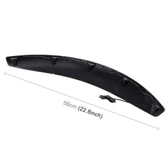 2 PCS 58cm Car Stickers Rubber Large Round Arc Strips Universal Fender Flares Wheel Eyebrow Decal Sticker Eyebrow Car-covers Black Striped Round Arc Strips, 58cm