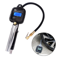 Car Multi-functional Digital LCD Display Tire Air Pressure Inflator Gauge Vehicle Tester Inflation Monitoring, Display Tire Air Pressure