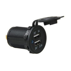 Car Motorcycle ABS Dual Port Charger, 2.1V 2 USB