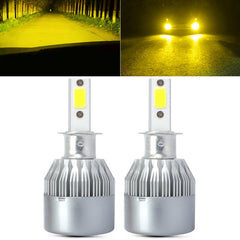 2 PCS H3 18W 1800 LM 6000K IP68 Canbus Constant Current Car LED Headlight with 2 COB Lamps, DC 9-36V, H3