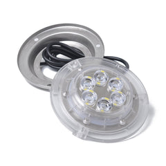 DC 10-30V 12W IP68 316 Stainless 6 LEDs Blue Light Underwater Light Boat High Power Bright for Marine / Yacht, 12W Blue Light