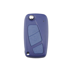 For FIAT Car Keys Replacement 3 Buttons Car Key Case with Side Battery Holder, Blue, Black