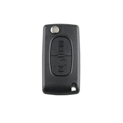 For PEUGEOT 2 Buttons ASK Signal Intelligent Remote Control Car Key with Integrated Chip & Battery & Holder, without Grooved, Frequency: 433MHz, 2 Buttons without Grooved