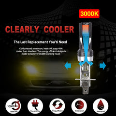 2 PCS H1 DC12V-24V / 12W / 3000K / 800LM 12LEDs SMD-3030 Car LED Fog Light, H1