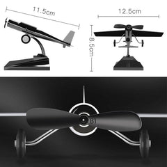 Car Interior Decoration Accessories Aircraft Model Ornaments Propeller Rotating Solar Energy Ornament