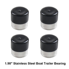 4 in 1 1.98 inch Stainless Steel Boat Trailer Hub Bearings with Protective Covers, Trailer Hub Bearings