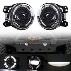 2 PCS 4 inch Car LED Angel Eyes Spotlight Modified Fog Lights for Jeep Wrangler / Dodge / Chrysler PT Cruiser, For Jeep / Dodge