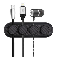 Car Carbon Fiber Magnetic Clamp Cable Storage Box Creative Desktop Hub Organizer, Desktop Hub Organizer