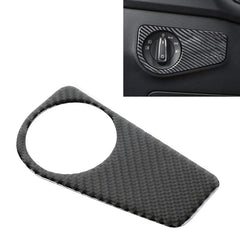 Car Carbon Fiber Headlight Switch Panel Decorative Sticker for Volkswagen Tiguan L 2019-2021, Low Configuration, Headlight Switch, Low Configuration