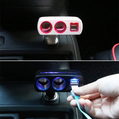 SHUNWEI SD-1918 80W 3.1A Car 2 in 1 Dual USB Charger, SD-1918