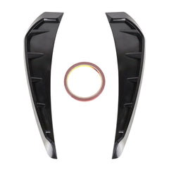 2 PCS Car Soft Silicone Decorative Sticker Outside Sticker, Bright Black, Bright Black