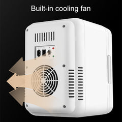 8L 37-48W Tempered Glass Panel Car / Home Mini Refrigerator US Plug, 8L US Plug(Gold), 8L US Plug(Silver)