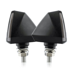 2 PCS KC018A Motorcycle Triangular V-shaped Two-color LED Brake Turn Signal Light, KC018A