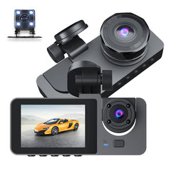 A2 Triple Lens Car Dash Camera Driving Recorder, A2 (Black)