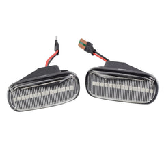 2pcs For Honda Civic 2001-2015 Car Dynamic LED Fender Side Light 34301-S5H-T02, For Honda Civic 2001-2015 (Transparent), For Honda Civic 2001-2015 (Transparent Black)