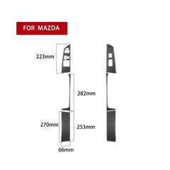 6 in 1 Car Carbon Fiber Left and Right Driving Seat Lift Decorative Sticker for Mazda RX8 2004-2008, Left Drive High-configured, Left and Right Driving Seat Lift, Left Drive High-configured