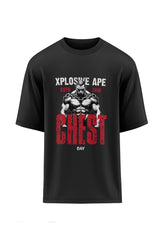 XAPE Chest Day Oversized Tee - Black