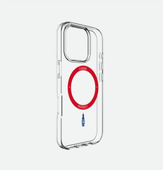 Slim Clear iPhone 16 Pro Max Case with Red MagSafe Ring - Big Ben | The Iconic Case