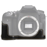 1/4 inch Thread PU Leather Camera Half Case Base for Canon EOS 90D, For Canon EOS 90D