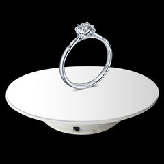 25cm 360 Degree Electric Rotating Mirror Surface Turntable Display Stand Video Shooting Props Turntable for Photography, Load 3kg, Powered by Battery, 25cm Mirror/Powered by Battery(B), 25cm Mirror/Powered by Battery(W), 25cm Mirror/Powered by Battery(WB)