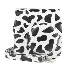 Milk Cow Full Body PU Leather Case Camera Bag with Strap for FUJIFILM instax mini 7+, Milk Cow