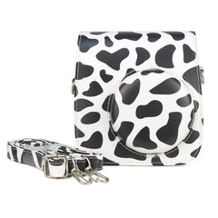 Milk Cow Full Body PU Leather Case Camera Bag with Strap for FUJIFILM instax mini 7+, Milk Cow