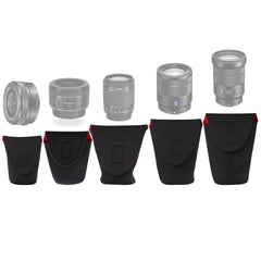 5 in 1 SLR Camera Lens Package Thickening Shockproof Neoprene Lens Storage Bag Sticky Deduction, 5 in 1