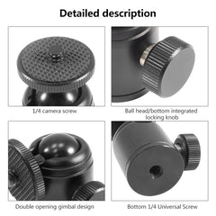 BEXIN K18A Mini 360 Degree Rotation Panoramic Metal Ball Head, K18A