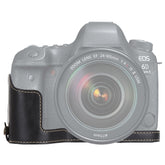 1/4 inch Thread PU Leather Camera Half Case Base for Canon EOS 6D / 6D Mark II, For Canon 6D2