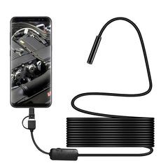 Y101 8mm Spiral Head 3 In 1 Waterproof Digital Endoscope Inspection Camera, Length: 2m Hard Cable, Length: 2m Hard Cable