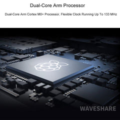 Waveshare RP2040-Plus Pico-like MCU Board Based on Raspberry Pi MCU RP2040, with Pinheader, RP2040-Plus with Pinheader