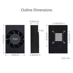 Waveshare Dedicated Cooling fan for Jetson TX2 NX, For Jetson TX2 NX
