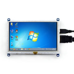 WAVESHARE 5 Inch HDMI LCD (B) 800x480 Touch Screen for Raspberry Pi Supports Various Systems, 5 Inch HDMI LCD (B)