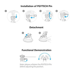 PGYTECH P-GM-132 Action Camera Suction Cup Phone Holder for DJI Osmo Action & GoPro 8/7, P-GM-132