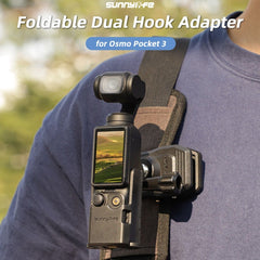 For DJI OSMO Pocket 3 Sunnylife Expansion Adapter Foldable Dual Hooks Adapter Protective Case Bracket, OP3-AD748
