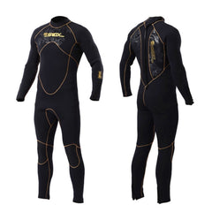 SLINX 1106 5mm Neoprene + Towel Lining Super Elastic Wear-resistant Warm Semi-dry Full Body One-piece Wetsuit for Men, S, M, L, XL, XXL, XXXL