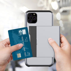 Shockproof Rugged Armor Protective Case with Card Slot, For iPhone 11 Pro