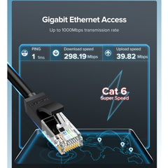 UGREEN NW102 Cat6 RJ45 Household Gigabit Twisted Pair Round Ethernet Cable, 1m, 2m, 3m, 5m, 8m, 10m, 15m, 20m