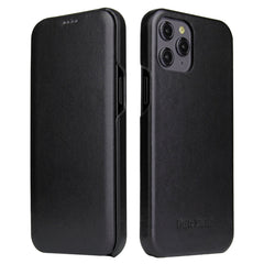Fierre Shann Business Magnetic Horizontal Flip Genuine Leather Case, For iPhone 12 mini, For iPhone 12 / 12 Pro, For iPhone 12 Pro Max