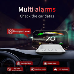 C3 OBD2 + GPS Mode Car Head-up Display HUD Overspeed / Speed / Water Temperature Too High / Voltage Too Low / Engine Failure Alarm / Fatigue Driving Reminder / Navigation Function, C3
