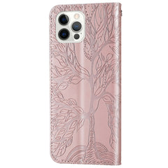 Life of Tree Embossing Pattern Horizontal Flip Leather Case with Holder & Card Slot & Wallet & Photo Frame & Lanyard, For iPhone 12 / 12 Pro, For iPhone 12 Pro Max, For iPhone X / XS, For iPhone XR